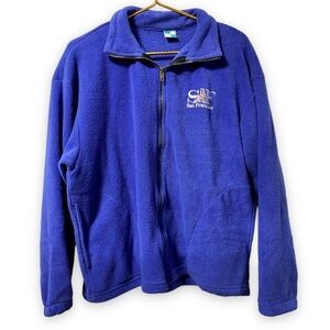 Vintage 90s/Y2K San Francisco Fleece Jacket Royal Blue Zip-Up Unisex Size Small